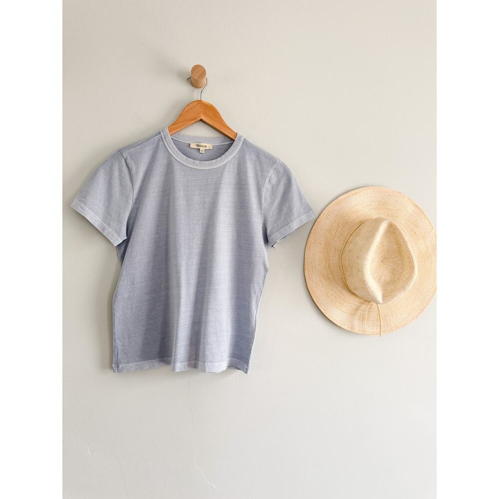 Madewell | NWT Perfect Crewneck Tee Overcast Blue Short Sleeve | Sz XXS